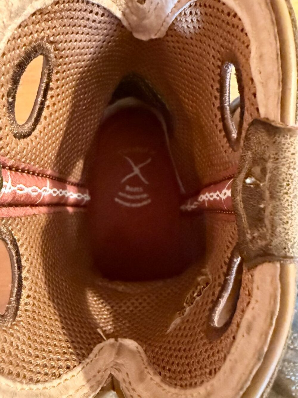 Twisted X pull-on leather distressed boots - brown with blue stars - Women's 9.5 - Picture 6 of 9